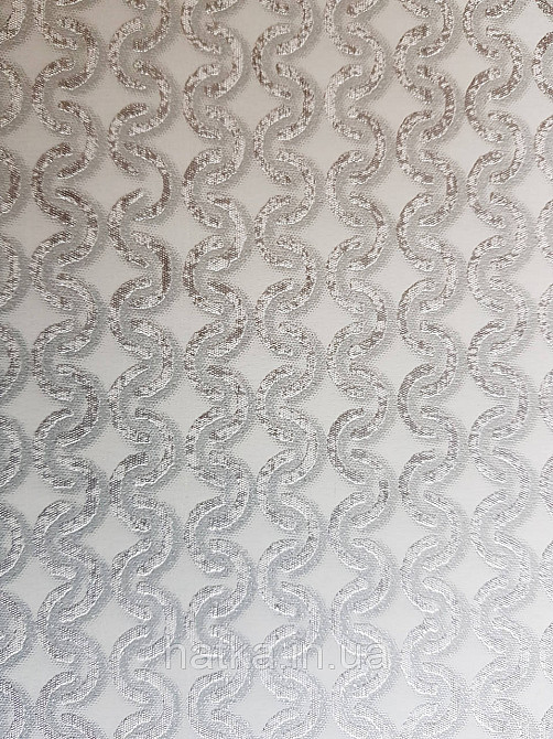 Обои метровые виниловые на флизелине Marburg Villa Romana геометрия полоски завитки бело серебристые на сером Киев - изображение 2
