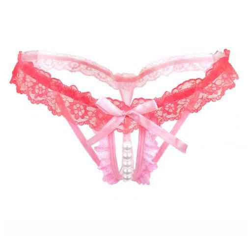 Трусики з бусинками та розрізом універсальний рожевий Київ