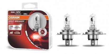 Osram Night Breaker Silver H4 64193NBSHCB – галогенна автолампа з покращеною яскравістю 12V 60/55W Ковель
