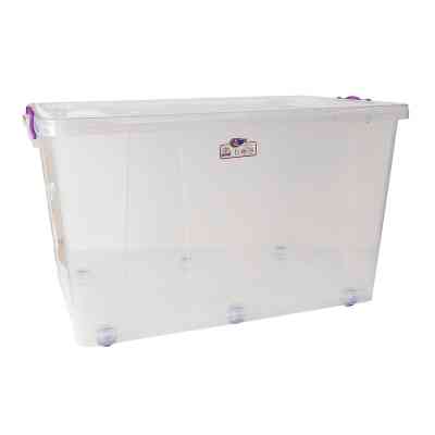 Контейнер для зберігання Irak Plastik на колесах прозорий 80 л (4671) Вінниця