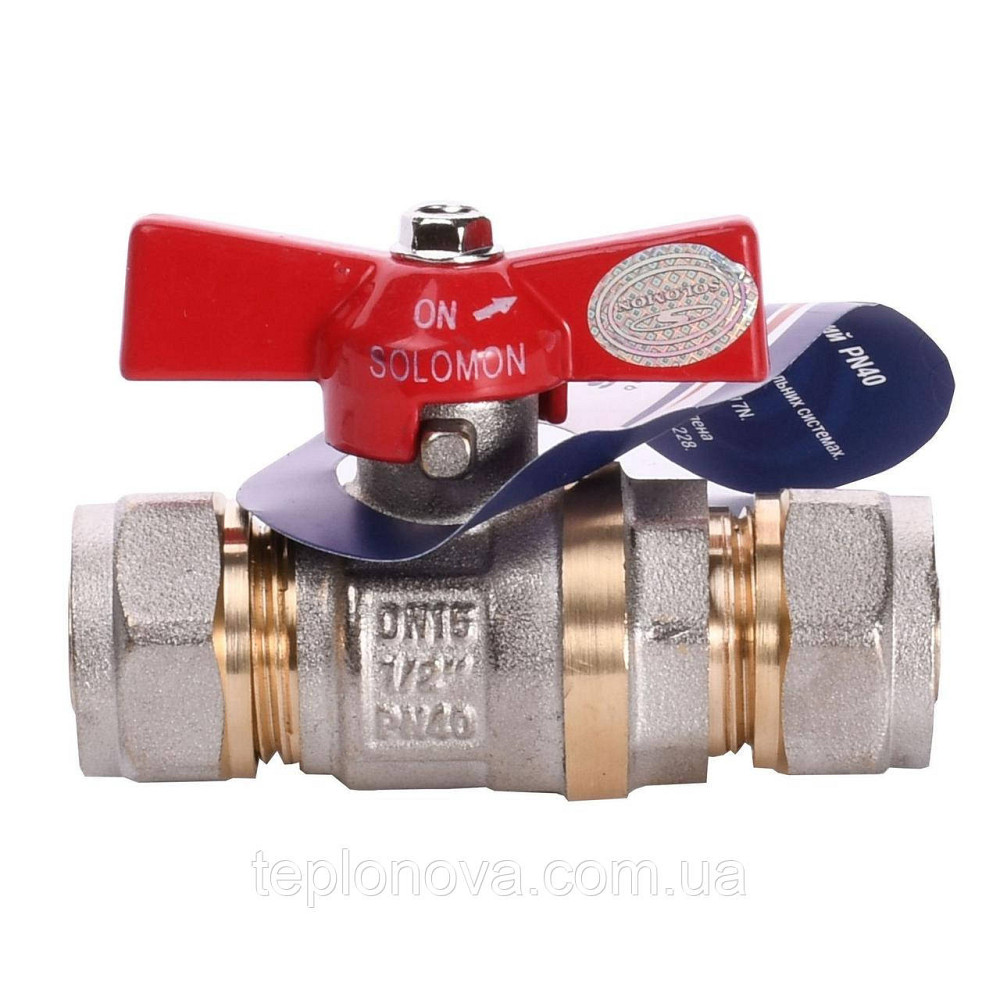 Кран кульовий для металопластику SOLOMON 16х16 B1182 Чернівці - фото 2