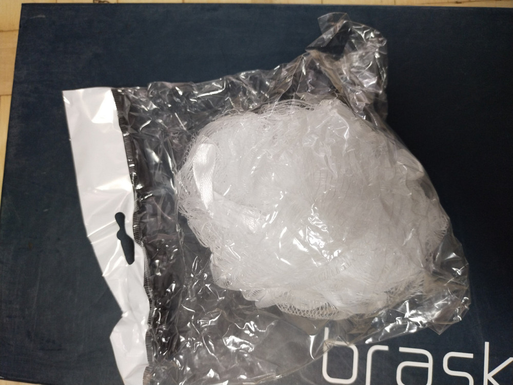 Мочалка для душу біла - діаметр приблизно 12см Київ - фото 2