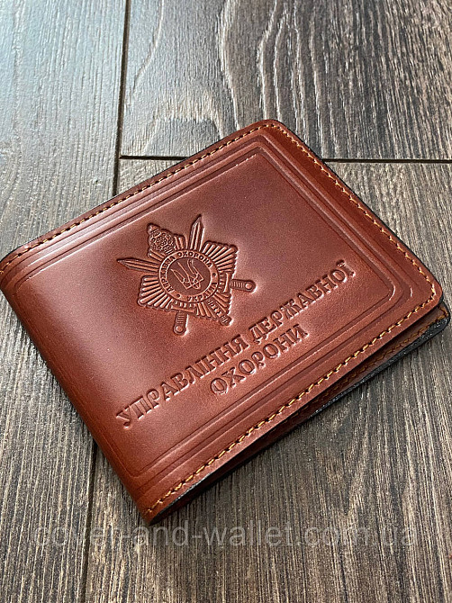 Шкіряна обкладинка на посвідчення УГО (Управління державної охорони) Київ - фото 5