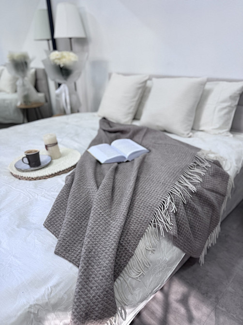 Vladi Плед Vladi 140x200 см вовняно-кашемірове 90/10% Familia коричневий Київ - фото 4