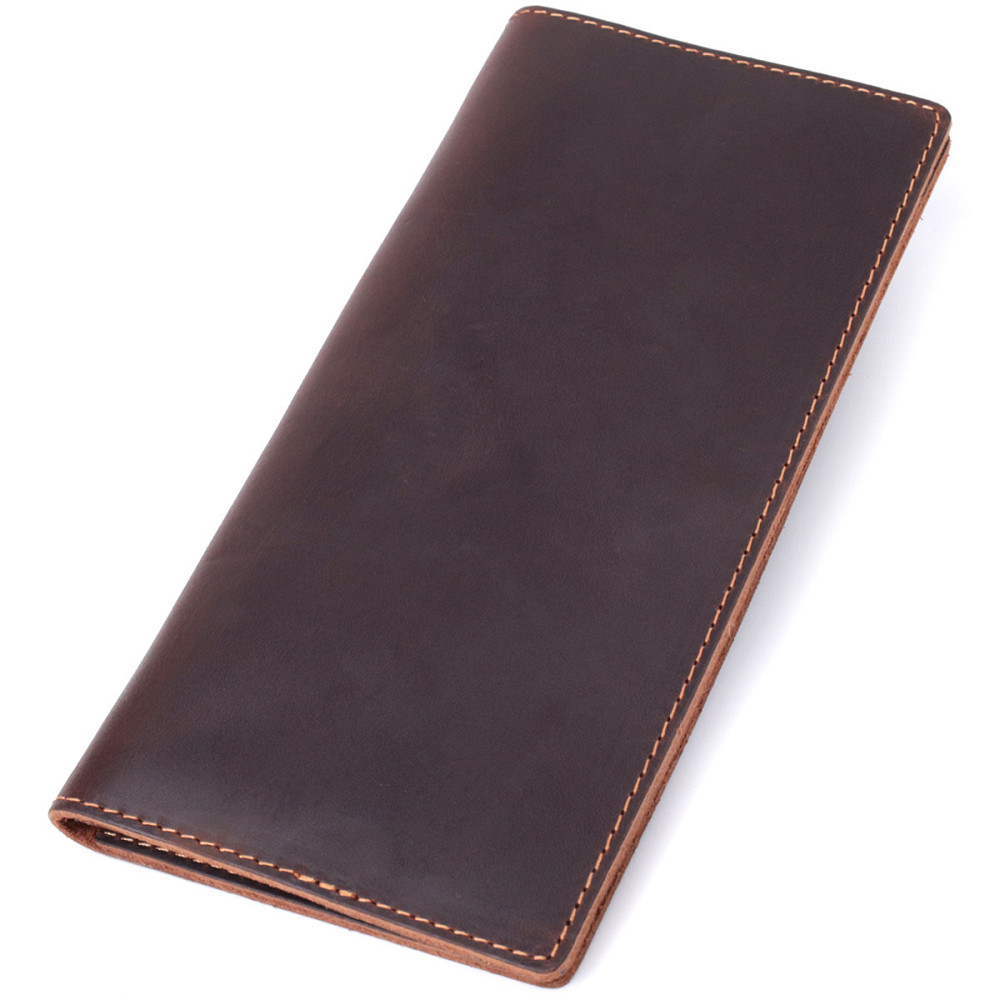 Вертикальний гаманець унісекс із натуральної шкіри Vintage sale_15083 Коричневий Київ - фото 1
