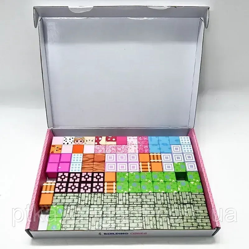 Магнітні кубики конструктор для дівчинки 110 блоків magnetic building cubes CH 1331 Хмельницький - фото 2