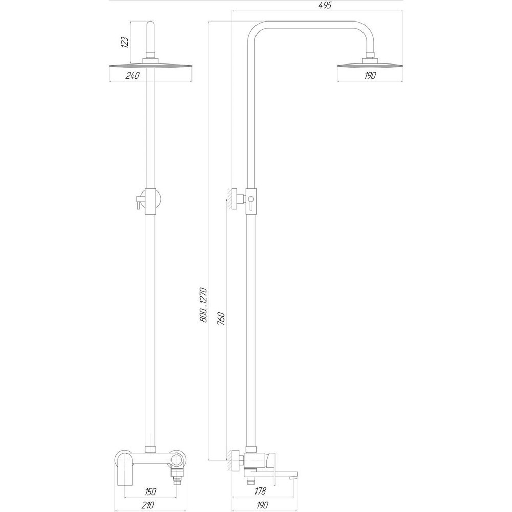 Душова система TOPAZ SARDINIA TS 08705-H19 (000015837) Київ - фото 5