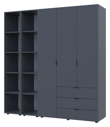 Комплект шкафов для одежды Doros Гелар (3 шт.) 192,6х49,5х203,4 см Графит (DRS-011149) Львов