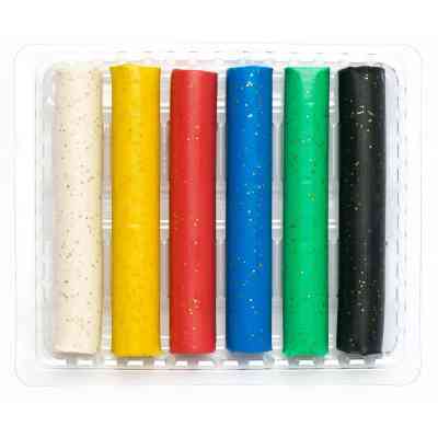 Пластилін Школярик Восковий Круглий з блискітками 6 кольорів 78 г (303109001-UA) Вінниця