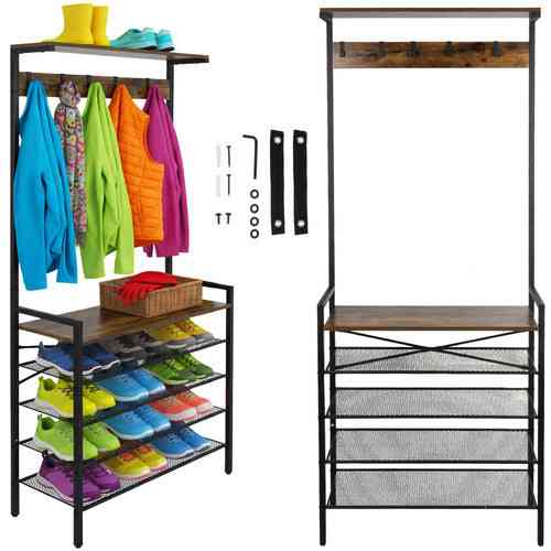 Полиця з вішалкою для зберігання взуття 189 см Ruhhy (27035) Нововолинськ