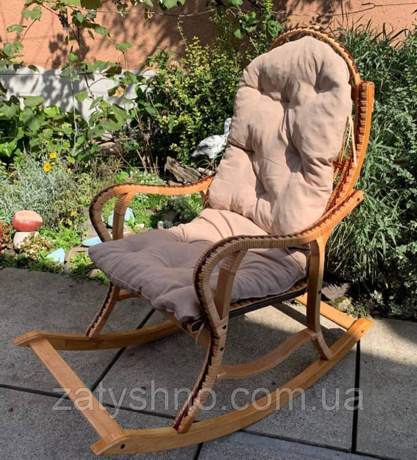Кресло - качалка плетеная из лозы, набор мебели Киев - изображение 8