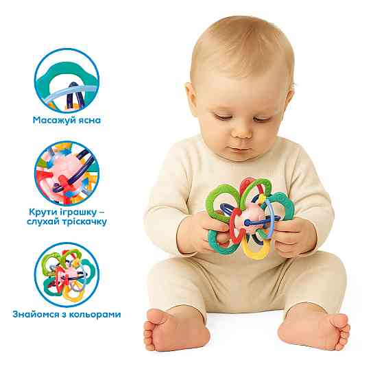 Розвивальна іграшка-прорізувач Kiddi Smart - Барвиста квітка Дніпро