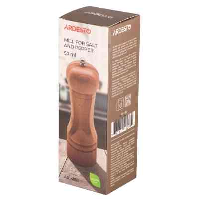 Мельница для специй Ardesto Midori, 50мл, бамбук, нержавіюча сталь (AR1415B) Винница