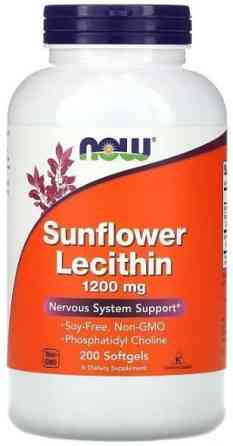 Лецитин подсолнечный Now Foods Sunflower Lecithin 1200 мг 200 капсул Киев
