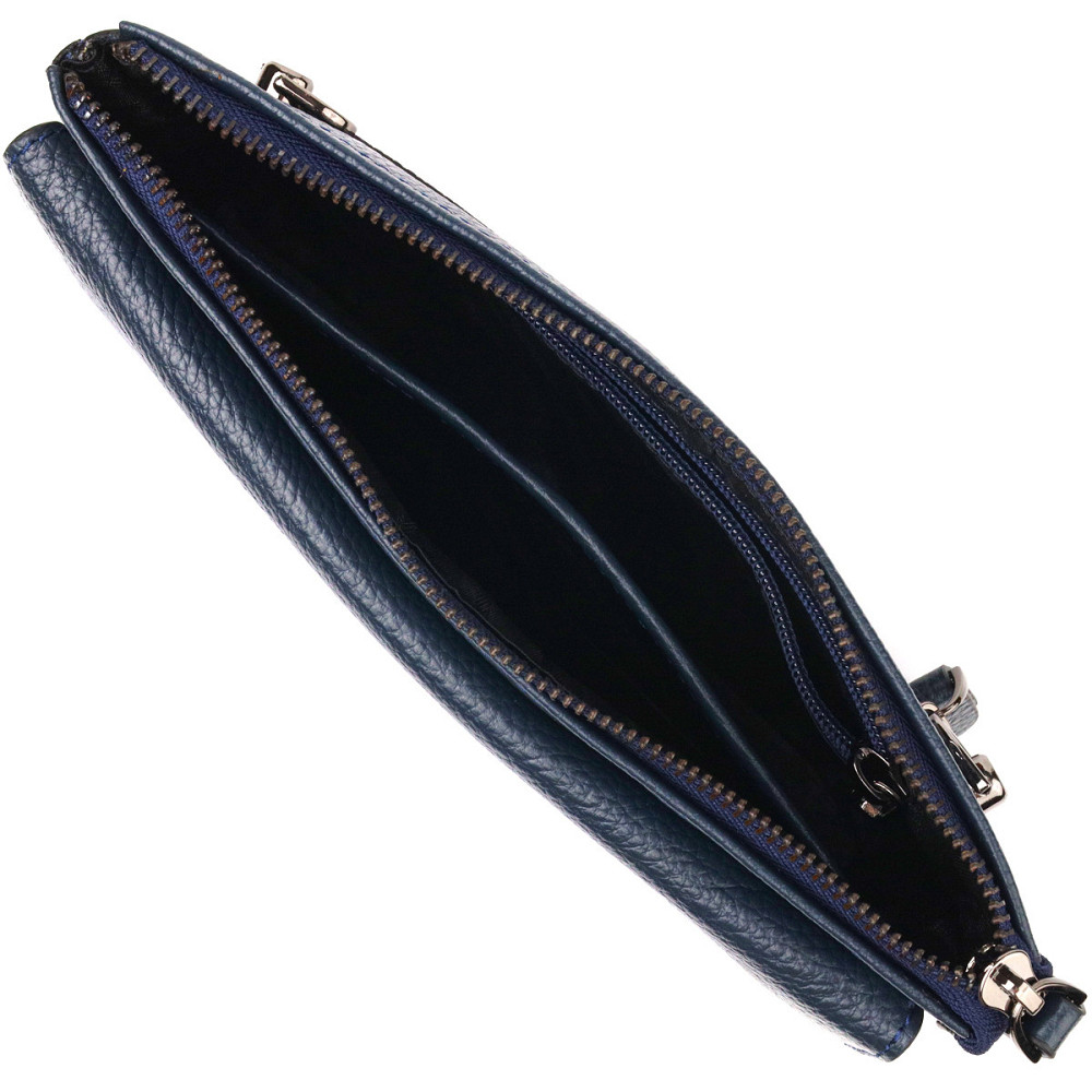 Чоловічий клатч з натуральної шкіри CANPELLINI 21550 Синій Київ - фото 4