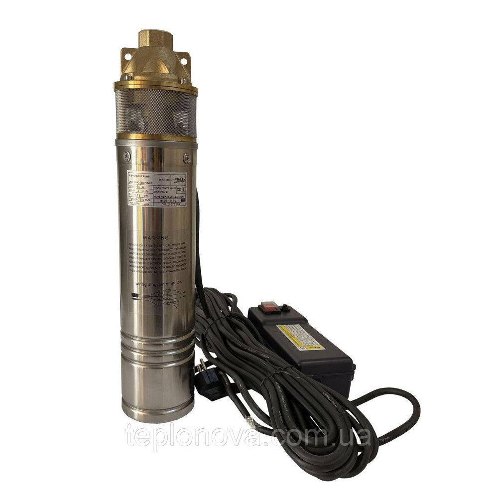 Насос скважинный вихревой VOLKS pumpe  4SKm100 0,75кВт + кабель 15м и пульт Черновцы - изображение 1