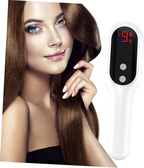 Електрична масажна гребінець DOITOOL для росту волосся, з вібрацією та масажем шкіри голови, біла Київ - фото 1