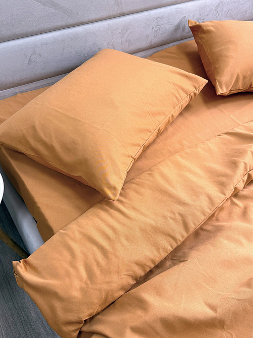 Ecotton Комплект постільної білизни Ecotton полуторний 150х215 см однотонний помаранчевий Orang Коломия - фото 7