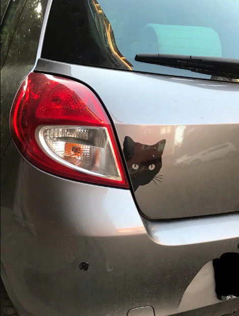 Наклейка Кіт на авто Чорна Київ - фото 8
