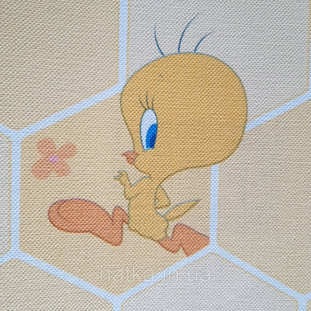 Обои виниловые на флизелине AdaWall Ada Kids метровые детские герои мультфильма Луни тюнз цыпленок  Твити Киев - изображение 3