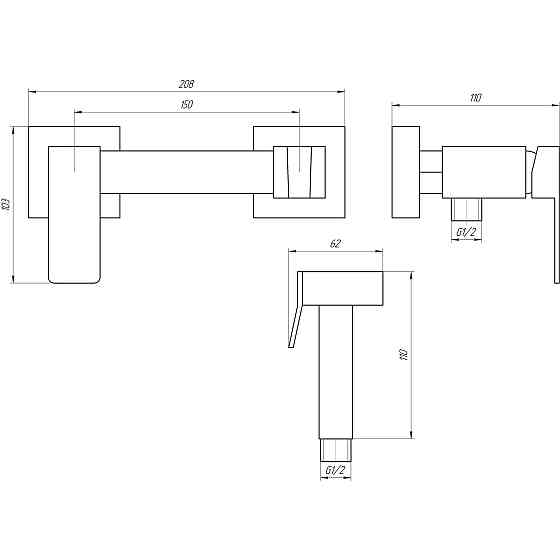 Змішувач гігієнічний Globus Lux  Niagara GLN-5-106MIX Луцк