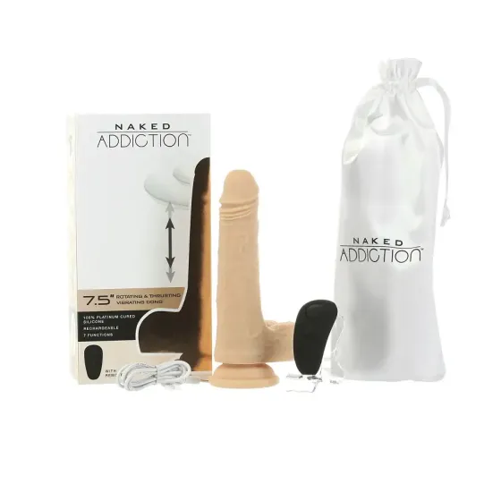 Фалоімітатор з ротацією та пульсацією Naked ADDICTION The Freak 7,5″ Rotating & Thrusting Vibrating Львів