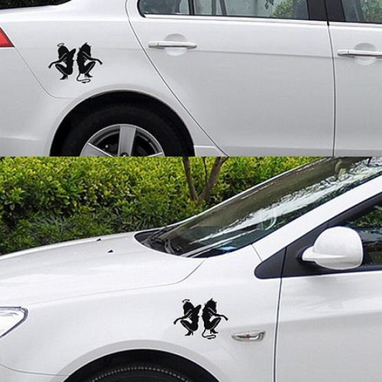 Наклейки на авто Чертенок и Ангелочек сидят Киев - изображение 6