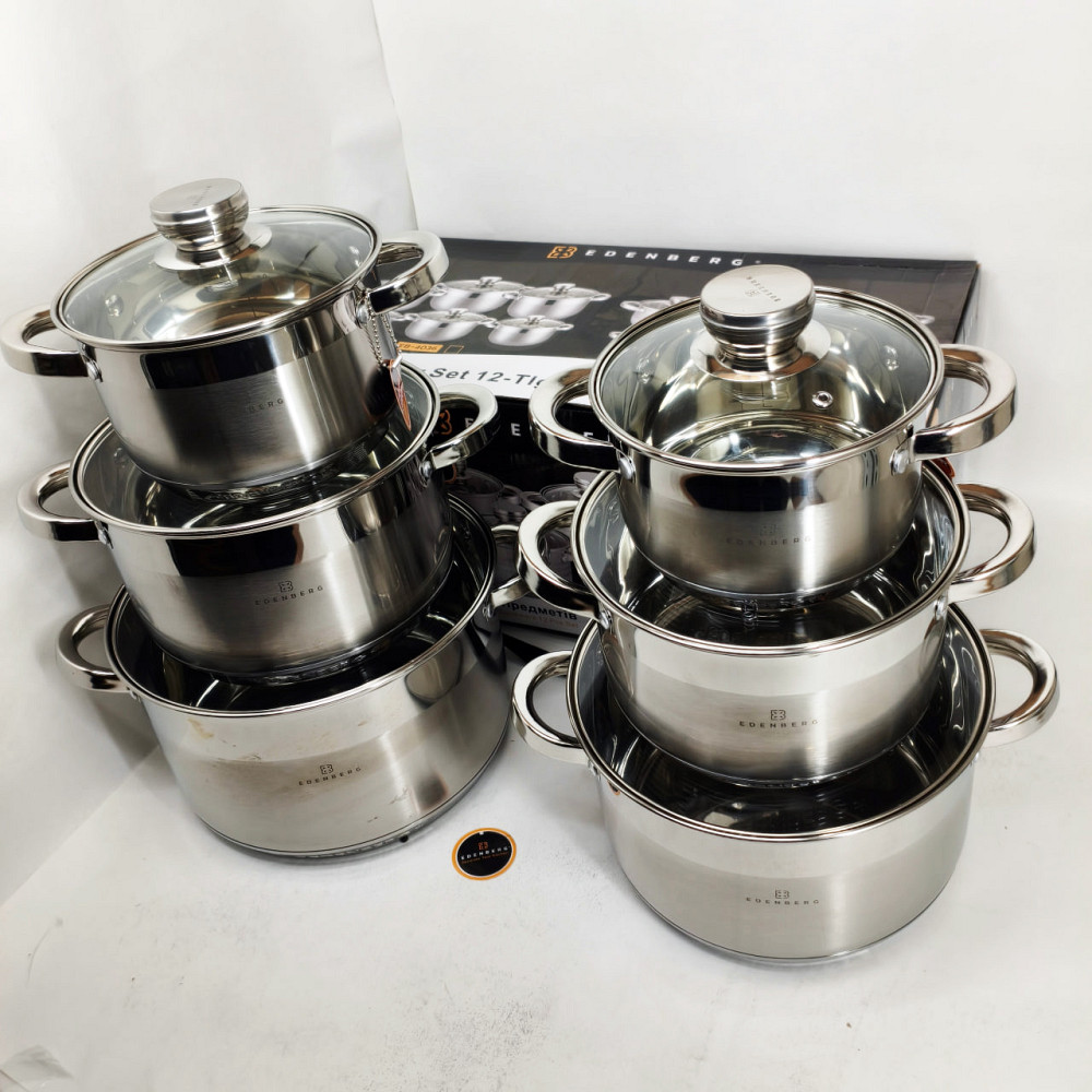 Набор практичных кастрюль, Набор кастрюль для электроплиты, Кастрюли посуда для электрических плит EY-52 Львов - изображение 9