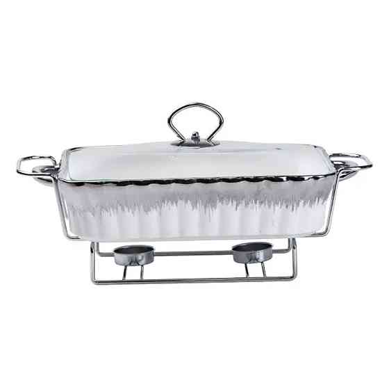 Yiwu Марміт 1,5 л прямокутний порцелянаовий марміт з підігрівом Коломыя