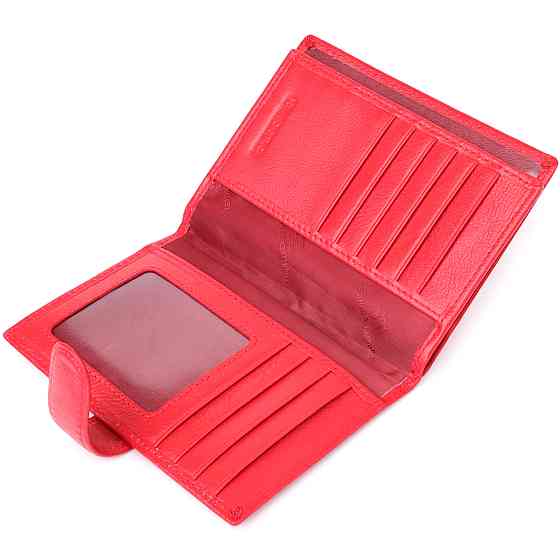 Красива обкладинка на документи для жінок з натуральної шкіри Червоний (ST Leather) Київ