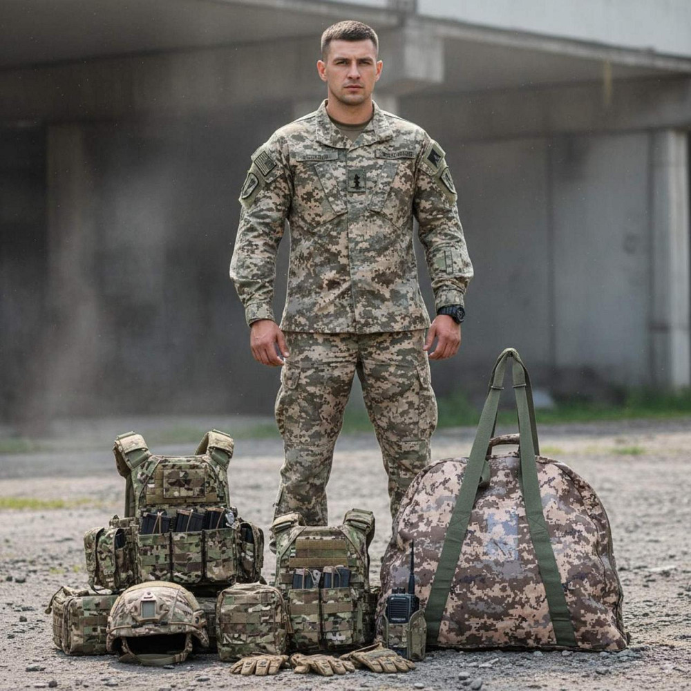 Сумка для перенесення бронежилета плитоноски та обмундирування Піксель Одеса - фото 3