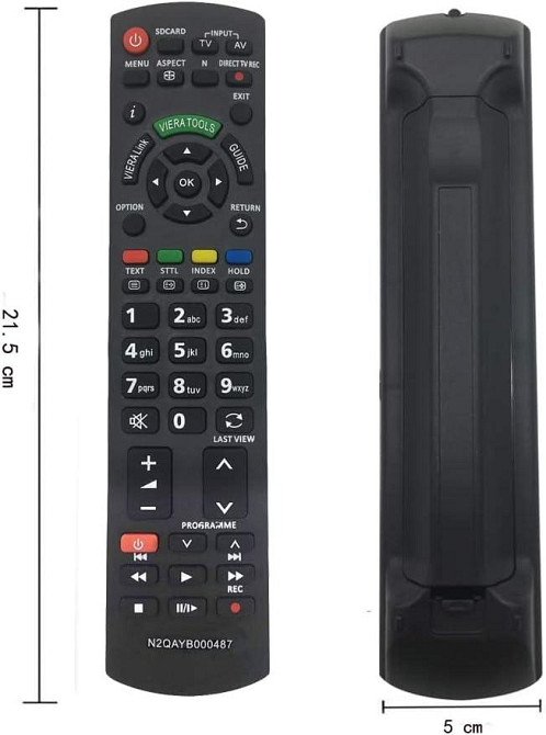 Пульт дистанционного управления Panasonic N2QAYB000487 черный запасной универсальный для телевизора Viera IR Киев - изображение 2