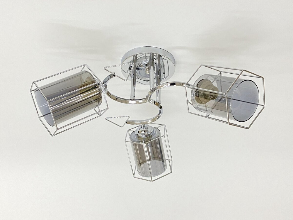 Стельова люстра на 3 плафони 91179B/3 хром Коломия - фото 1