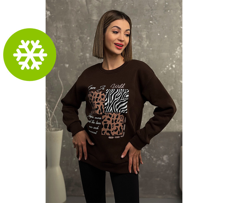 Теплий жіночий світшот "Savage" | Батал Київ - фото 1