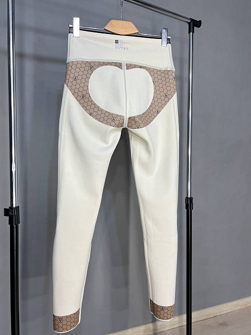 Лосины женские Kenalin W-14 утепленные корректирующие с широким поясом на меху с мембран вставками черные, черный, 3XL Киев - изображение 19