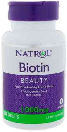 Біотин Вітамін B7 Natrol Biotin 1000 мкг 100 таблеток Київ