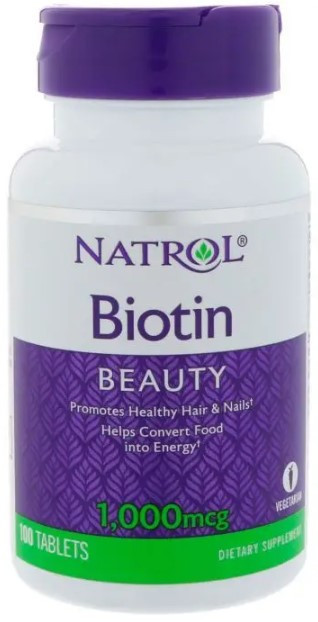 Біотин Вітамін B7 Natrol Biotin 1000 мкг 100 таблеток Київ - фото 1