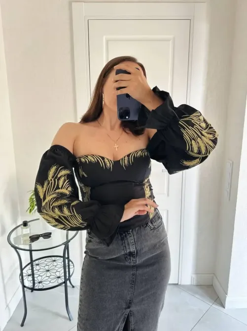 Женская романтичная блуза-корсет с вышивкой 80% хлопок, 20% полиэстер. Одесса - изображение 1