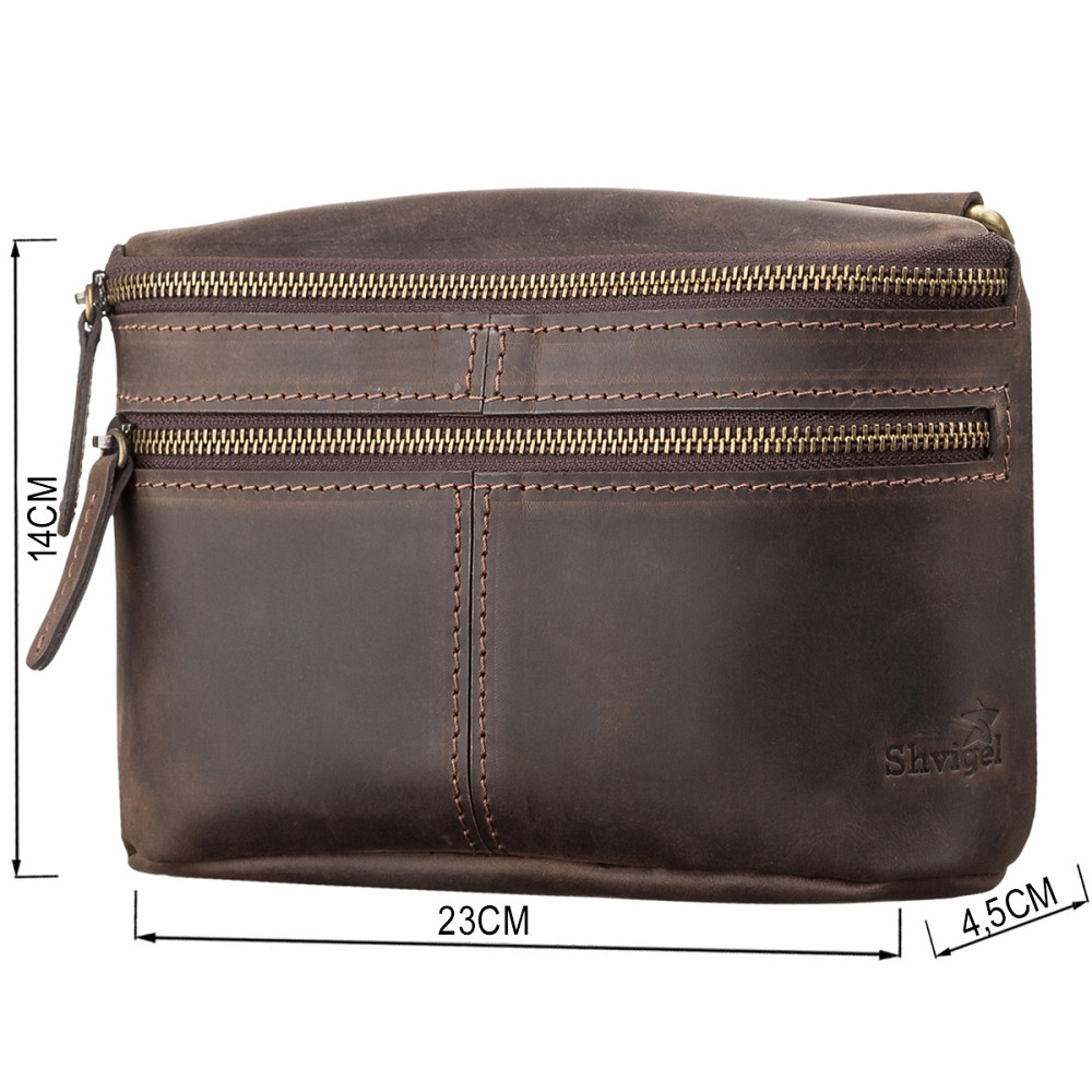 Сумка чоловіча шкіряна Коричнева (SHVIGEL) Київ - фото 14