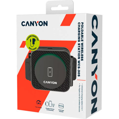 Зарядний пристрій Canyon WS-305 Foldable 3in1 Wireless charger (CNS-WCS305B) Вінниця - фото 8