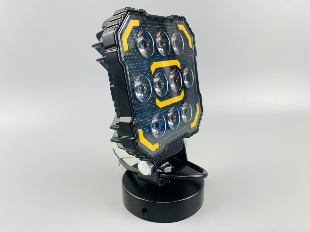 Фара LED квадратна, біле та жовте світло, 112 мм х 128 мм х 37 мм (ширина). 9-60V. Мукачево - фото 10