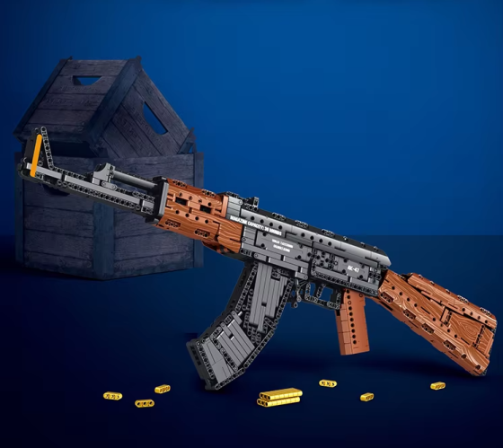 Конструктор зброя Автомат AK47 штурмова гвинтівка на 1366 деталей Кам'янець-Подільський