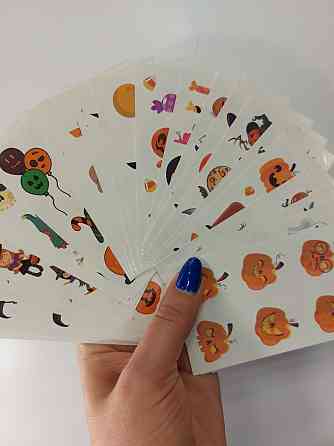 Тату на Хелловін 30 штук 10 на 6 см різнобарвний Київ