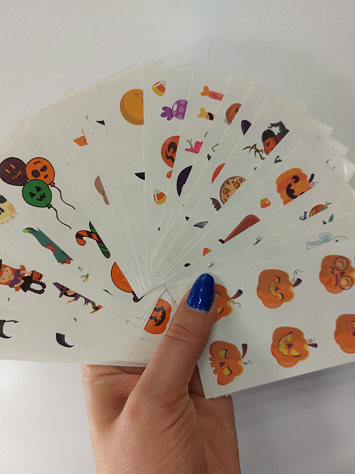 Тату на Хелловін 30 штук 10 на 6 см різнобарвний Київ - фото 1