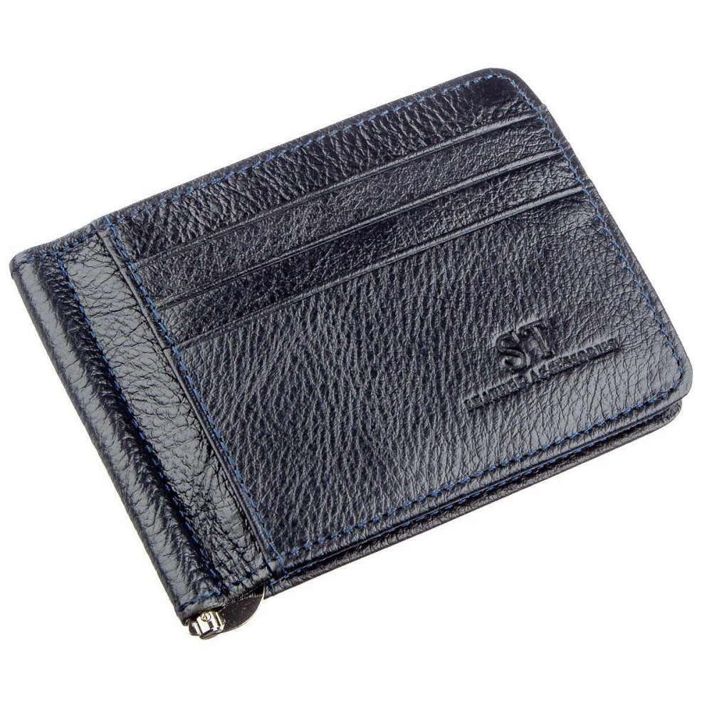Кожаный зажим для мужчин ST Leather 18942 Синий Киев - изображение 1