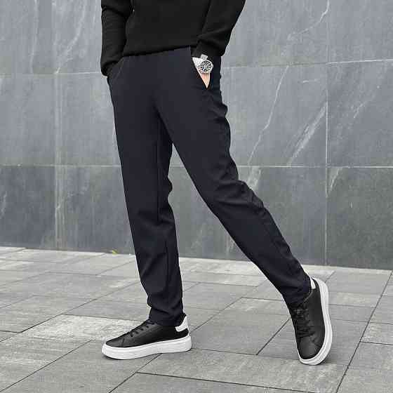 Штани із софтшелу для чоловіків весняні осінні темно-сині Pobedov Point Київ