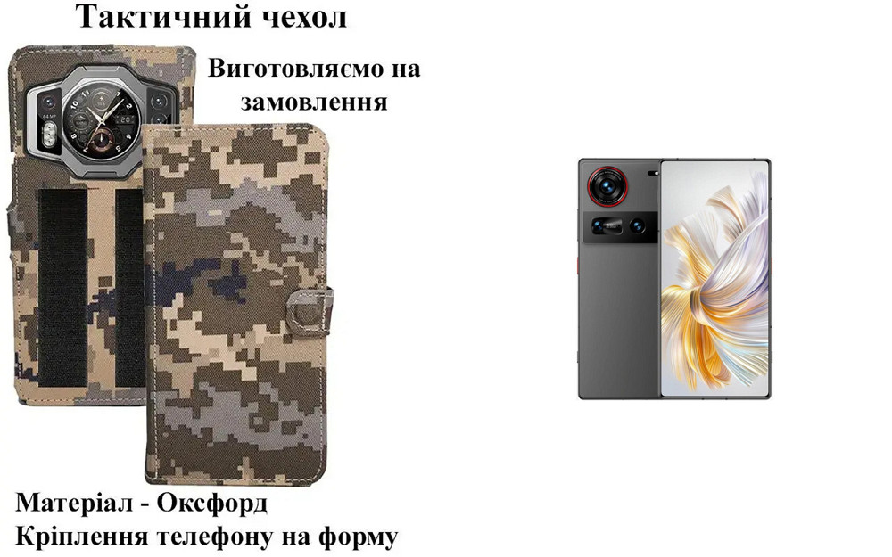 Тактичний чохол для Ulefone Armor 12 5G, Armor 12S, кріпиться до спорядження на липучці Київ - фото 1