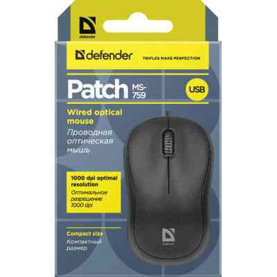 Мышка Defender Patch MS-759 Black (52759) Винница