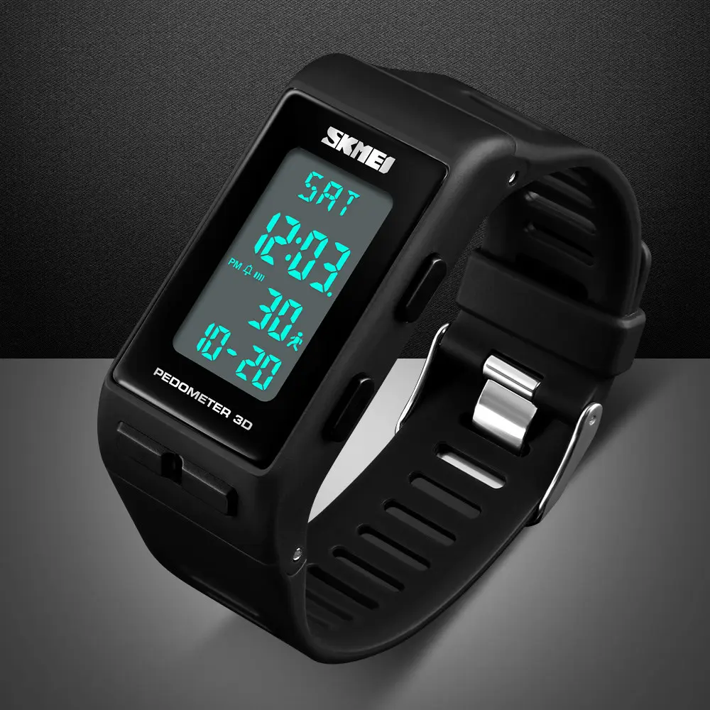Часы наручные спортивные Skmei 1363 3D Pedometer Черный Киев - изображение 8
