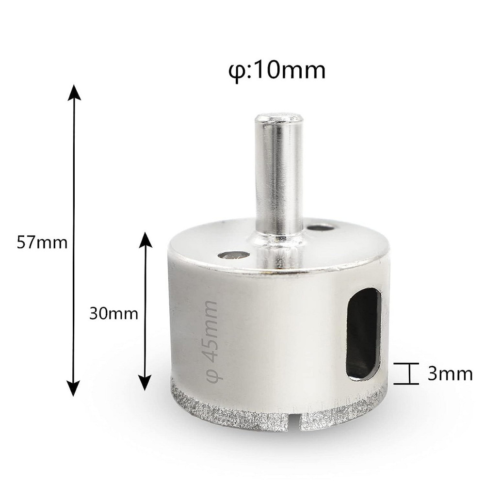 Алмазні коронки, коронки для плитки, коронки для розеток, коронки по керамограніту, коронки для плитки 45 мм (460852282) Київ - фото 2